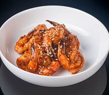 Креветки с соусом терияки