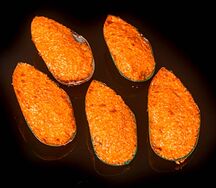 Запеченные мидии острые