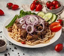 Мясо с лапшой