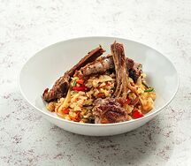 Каре ягненка с рисом