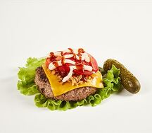 Бургер Хипстер в листьях