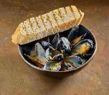 Соте из мидий в сливочном соусе