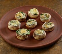 Шампиньоны с сулугуни