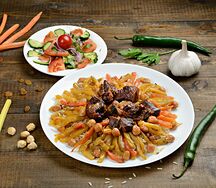 Чайханский плов с салатом