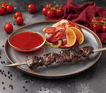 Шашлык из говяжьей печени