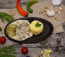 Бефстроганов с говядиной
