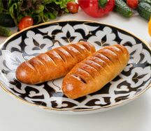 Сосиска в тесте с грибами
