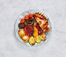 Курица с овощами гриль