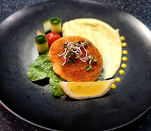 Котлета из щуки с картофельным пюре
