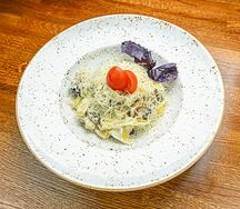 Феттуччине с шампиньонами 