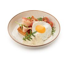 Картофельная вафля с беконом