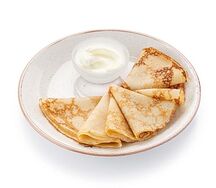 Блинчики домашние со сметаной