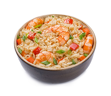 Тяхан с королевской тигровой креветкой