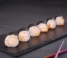 Мини-ролл с острой тигровой креветкой