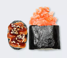 Запеченные суши с лососем