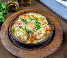 Шампиньоны, запечённые с сыром