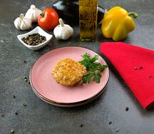 Котлета жареная из красной рыбы