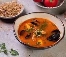 Суп с морепродуктами по-турецки