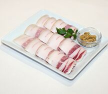 Сало соленое с горчицей