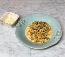 Макароны с лесными грибами