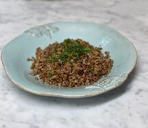 Гречка с белыми грибами