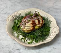 Картофель с угрём, запечённый в фольге