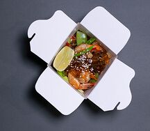 Рисовая лапша с креветками
