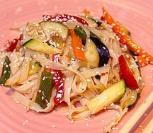 Лапша удон с овощами