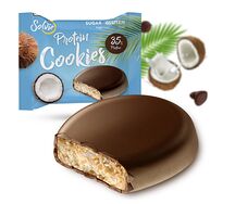 Кокосовое печенье с кокосовой стружкой, глазированное молочным шоколадом