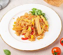 Рис басмати со спаржей и цукини в азиатском стиле