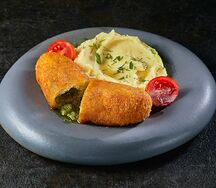 Котлета по-киевски с пюре