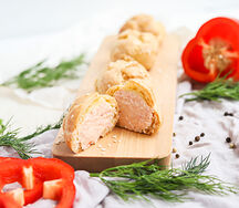 Профитроли с ветчиной и печеным перцем, 16 шт