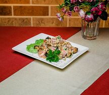 Салат Мясной с баклажанами