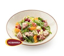 Салат с копчёной уткой и мандаринами