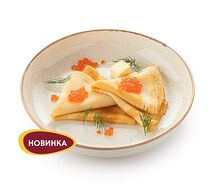 Блинчики с красной икрой