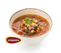 Суп с копчёной уткой и чечевицей