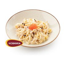 Паста сливочная с копчёным лососем и красной икрой