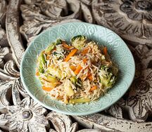 Рис с овощами и спаржей