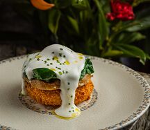 Хашбраун с куриной котлетой