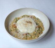 Орзо с белыми грибами