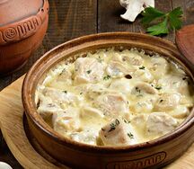 Куриная грудка с грибами