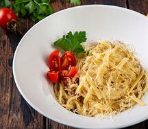 Спагетти Карбонара с беконом