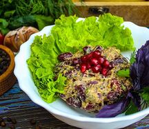 Красное лобио с орехами