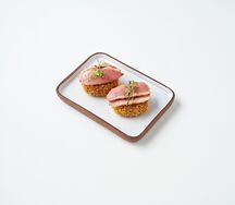 Крокеты с белыми грибами, пастрами из утки и сыром пармезан