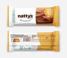 Шоколадный батончик Nattys&Go! Peanut с арахисовой пастой