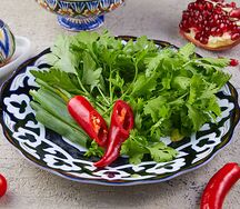 Зеленая тарелка