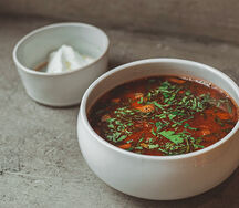 Борщ с говяжьим языком