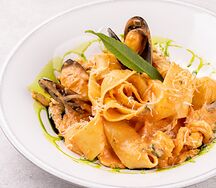 Паппарделле с морепродуктами