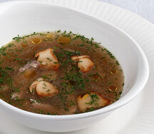 Суп с уткой и белыми грибами