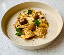 Равиоли с белыми грибами